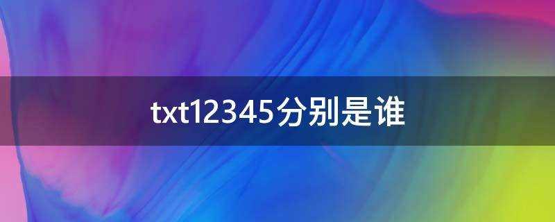 txt12345分别是谁